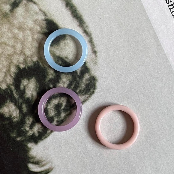Resin Rings Set of 3 - PLEASE COMMENT BEFORE BUYING - Picture 4 of 4